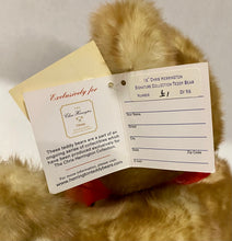 Load image into Gallery viewer, 2006 Chris Herrington Signature Teddy Bear with red ribbon