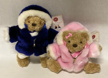 Load image into Gallery viewer, 2001 10” Harry & Hannah Christmas Adventure North Pole Set of 2 Teddy Bears