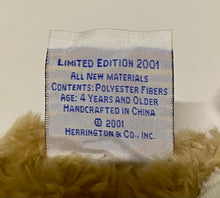 Load image into Gallery viewer, 2001 10” Harry & Hannah Christmas Adventure North Pole Set of 2 Teddy Bears
